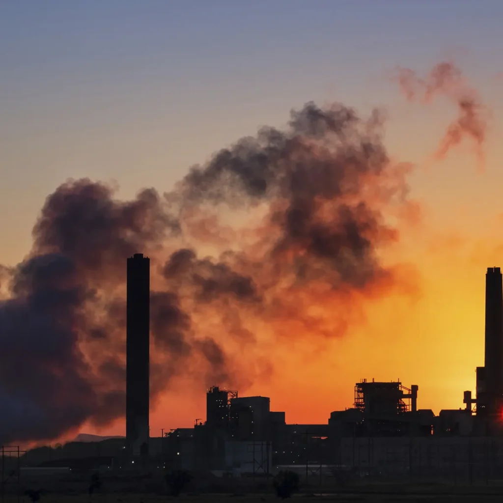 Image of factories emitting carbon